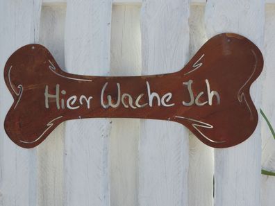 Edelrost Wandbild Hundeknochen Wanddeko Hundeartikel Knochen Rost Zaunschild