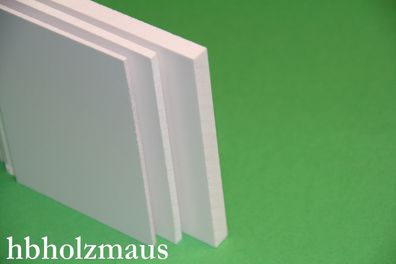 2 mm PVC Hartschaum weiß , Platte , Kostenfreier Wunschzuschnitt