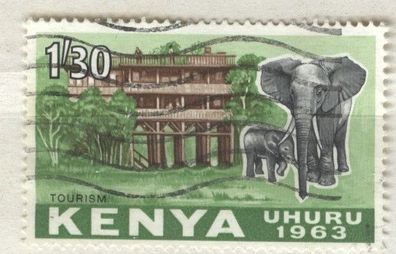 Kenia Mi 10 gest Elefanten mot4242