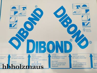 DIBOND® Alu-Verbundplatte weiss matt - 2 mm Zuschnitt Größe wählbar