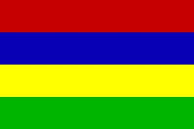 Aufkleber Fahne Flagge Mauritius in verschiedene Größen