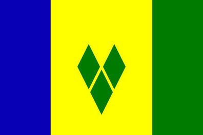 Aufkleber Fahne Flagge St. Vincent und die Grenadinen in verschiedene Größen