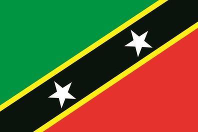 Aufkleber Fahne Flagge St. Kitts & Nevis in verschiedene Größen