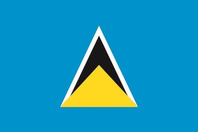 Aufkleber Fahne Flagge St. Lucia in verschiedene Größen