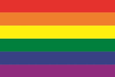 Aufkleber Fahne Flagge Regenbogen in verschiedene Größen