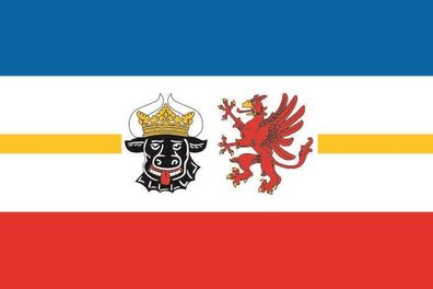 Aufkleber Fahne Flagge Mecklenburg-Vorpommern in verschiedene Größen