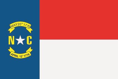 Aufkleber Fahne Flagge North Carolina in verschiedene Größen