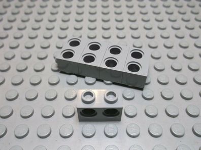 Lego 5 Lochsteine 1x2 mit 2 Löcher althellgrau 32000 Set 8466 4727 8459 7312