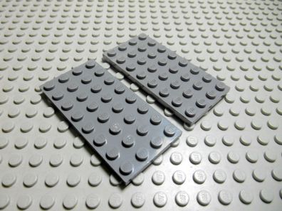 Lego 2 Platten flach 4x8 neudunkelgrau 3035 Set 7573 4995 7659 8017