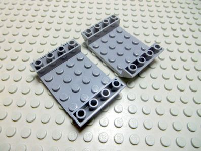 Lego 2 Schrägsteine negativ 45 Grad 6x4 neudunkelgrau 30283 Set 7635 7894 7249