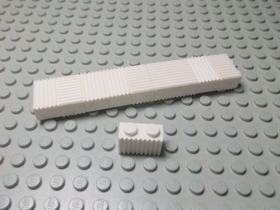 Lego 10 Geriffelte Steine 1x2 weiß 2877 Set 7894 7259 3187 7239