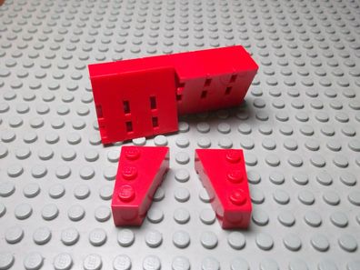 Lego 4 Paar Keile 3x2 rot Rechts 6564 Links 6565 Set 4955 4953 5571 6198