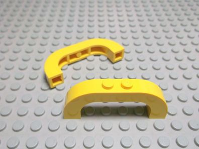 Lego 2 Bögen 1x6x2 rund gelb 6183 Set 4163 1796 4153 4055
