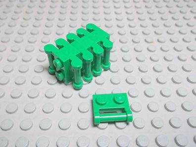 Lego 10 Platten 1x2 mit Griff grün 48336 Set 4431 5868 7733 30028