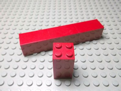 Lego 4 Säulen Steine 2x2x3 dunkelrot 30145 Set 8759