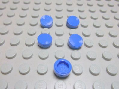 Lego 5 Fliesen 1x1 rund blau 98138 Set 70003 70008 41074 70403