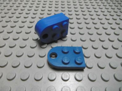 Lego 4 Platten 2x3 mit Loch blau 3176 Set 4090 4439 7475 3538