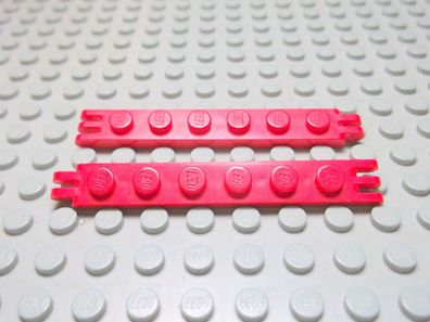 Lego 2 Scharniere Gelenke rot 1x6 4504 Set 6056 8857