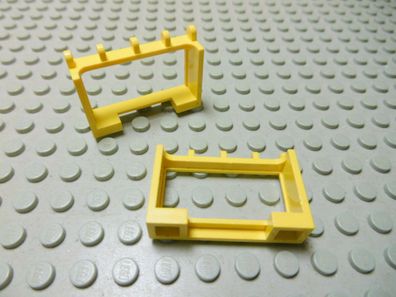 Lego 2 Dachhalter Halter 1x4x2 gelb 4214 Set 4546 6658 6692 6671