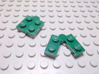 Lego 2 Gelenk Scharniere flach dunkelgrün 2429c01 Set 76020 10242