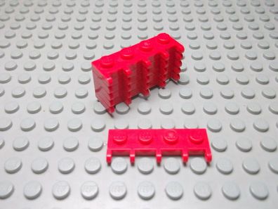 LEGO 6 Scharniere rot 1x4 Dachhalter Halter 4315 Set 6345 6399 10159 7151