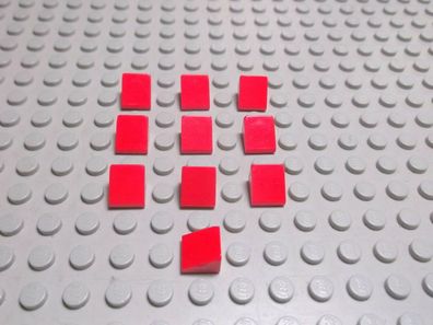 Lego 10 Dachsteine rot 1x1 30 Grad 50746 oder 54200