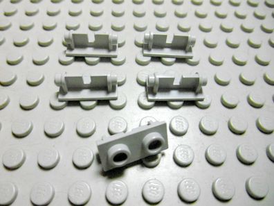 Lego 5 Scharnier Oberteile 1x2 althellgrau 3938 Set 5550 6900 5948 4950