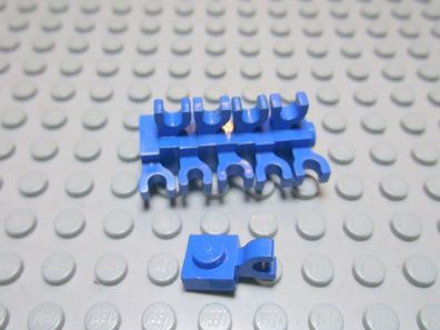 Lego 10 Platten 1x1 mit Clip Horizontal blau 6019 Set 6977 8214 4997 7151