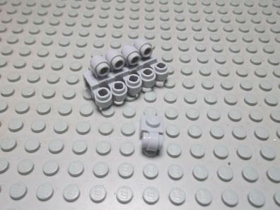 Lego 10 Platten 1x1 mit Rohrclip neuhellgrau 4081b Set 5525 6967 7344 4891