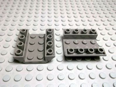 Lego 2 Schrägsteine negativ 45 Grad 4x4 altdunkelgrau 4854 Set 1281 7180 5920 7