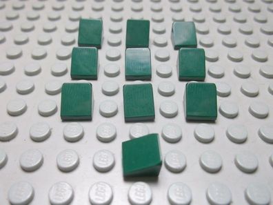 Lego 10 Dachsteine dunkelgrün 1x1 30 Grad 50746 oder 54200 Set 10194 5868 7683