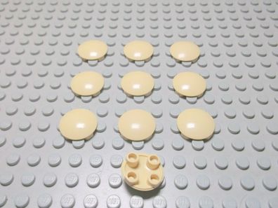 Lego 10 tan beige Gleitsteine 2x2 2654