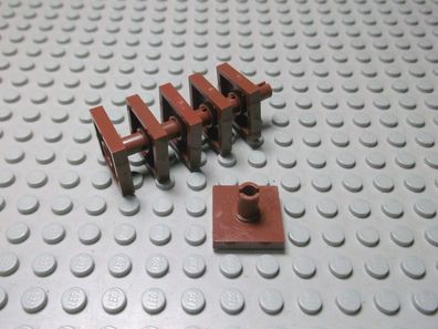 Lego 6 Fliesen 2x2 mit Pin altbraun 2460 Set 7127 6160 6198