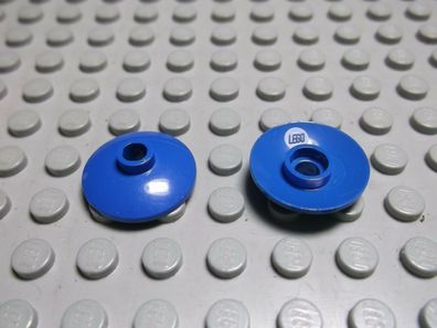 Lego 2 Schüssel blau 2x2 mit Loch 4740 Set 7317 6891 6986 1489