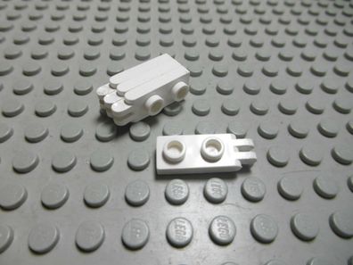 Lego 4 Scharniere Platten 1x2 weiß 2 Finger 4276 Set 6981 6982 6335 1737