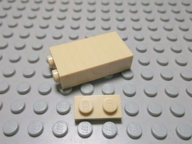 Lego 10 Platte 1x2 flach tan beige 3023 Set 5525 8129 6208 5987