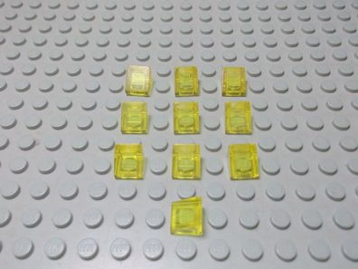 Lego 10 Dachsteine transparent gelb 1x1 30 Grad 50746 oder 54200
