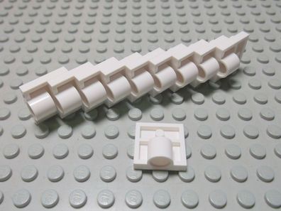 Lego 10 Platten 2x2 mit 1 Loch weiß 2444 Set 8286 4953 8364 9525