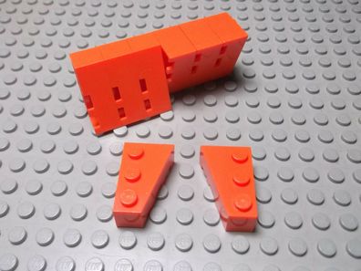 Lego 4 Paar Keile 3x2 orange Rechts 6564 Links 6565 Set 6520 7291 7686 6740