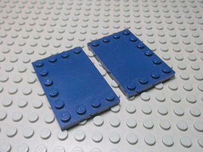 Lego 2 Fliesen 4x6 dunkelblau navyblau 3 Randnoppen 6180 Set 8969 7661 9515 7502