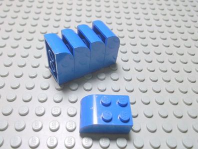 Lego 5 Halbrunde Steine 2x3 blau 6215 Set 4981 4439 4039 10236
