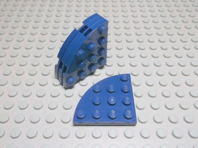 Lego 4 Platten 4x4 1 Ecke rund dunkelblau navyblau 30565 Set 7628 7751 8018 8635