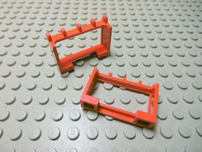 Lego 2 Dachhalter Halter 1x4x2 rot 4214 Set 6366 6389 6542 6670