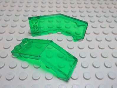 Lego 2 Windschutzscheiben 5x2x1 transparent grün Nummer 6070