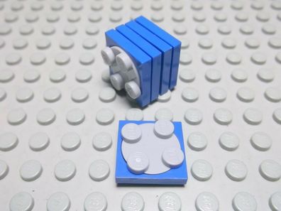 Lego 5 Drehscheiben 2x2 blau komplett 3680c01 Set 6453 926 9736 6895