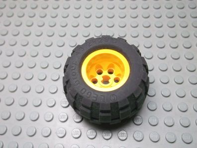 Lego 1 Rad 43.2x28 S Gelb Felge 6580, Reifen 6579, komplett 6580c01