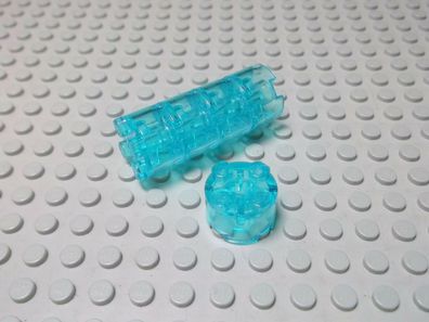 Lego 5 Rundsteine Hoch 2x2x1 tranparent hellblau Nummer 3941