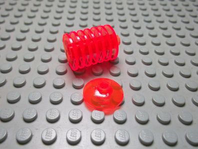 Lego 8 Radar Schüssel Transparent Neonorange 2x2 mit Loch Nummer 4740