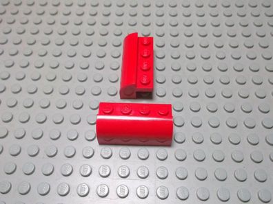 Lego 2 Bogensteine 2x4x1 rot 6081 Set 8671 10197 4708 4841