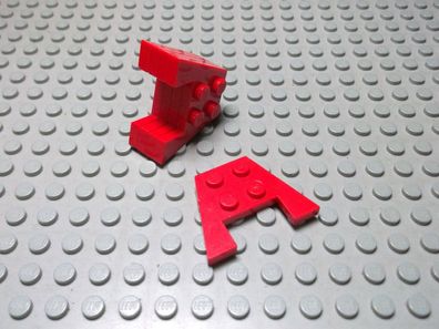 Lego 5 Flügel Platten 3x4 Rot Nummer 4859